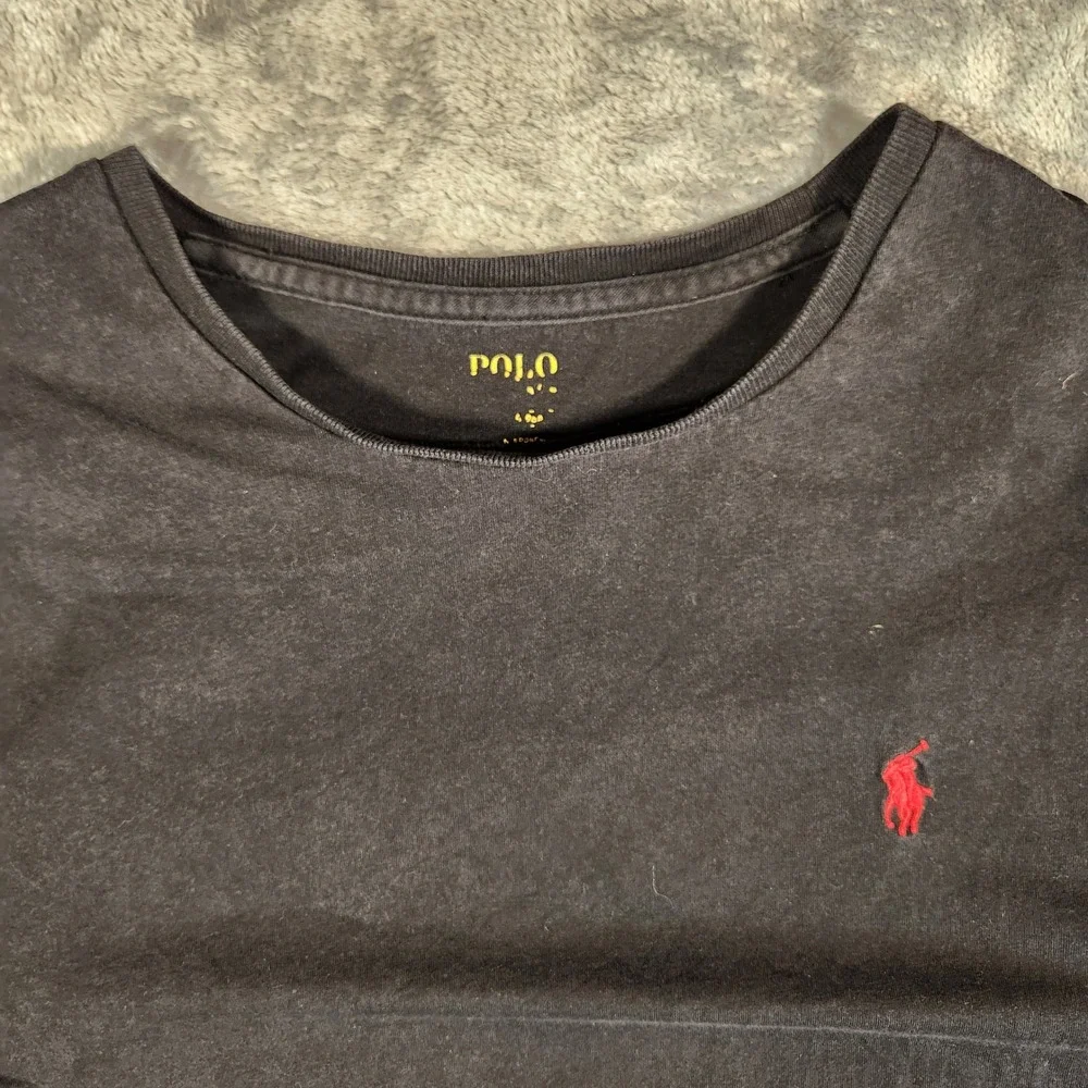 Polo Ralph Lauren Long Sleeve T-Shirt Mens Large Black Excellent Cotton Pony